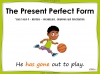 The Present Perfect Form - Year 3 and 4 Teaching Resources (slide 1/20)